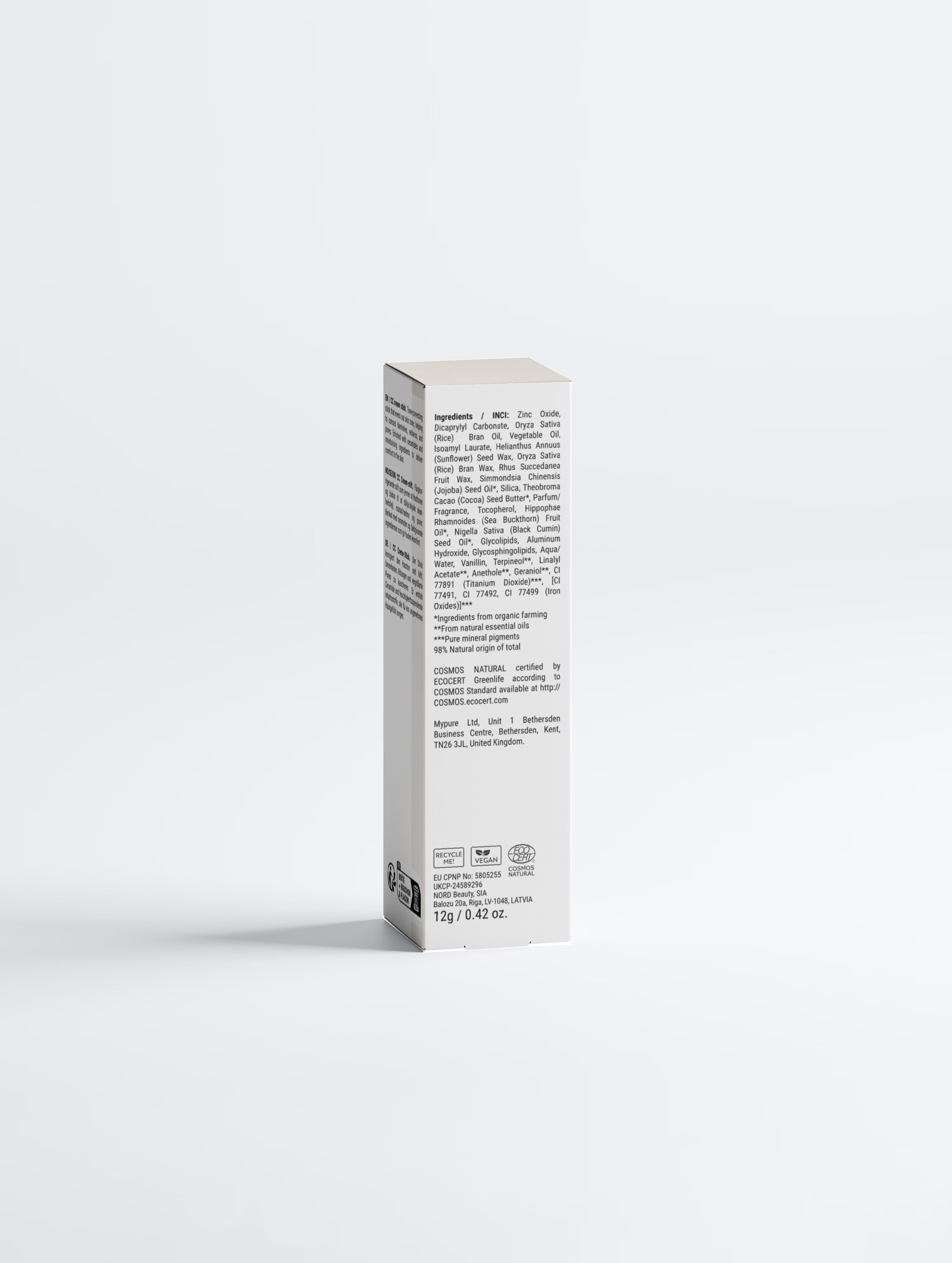 Color Correcting SPF30 Stick 30 Tan – Ceramides, Zinc Oxide & Cocoa Butter