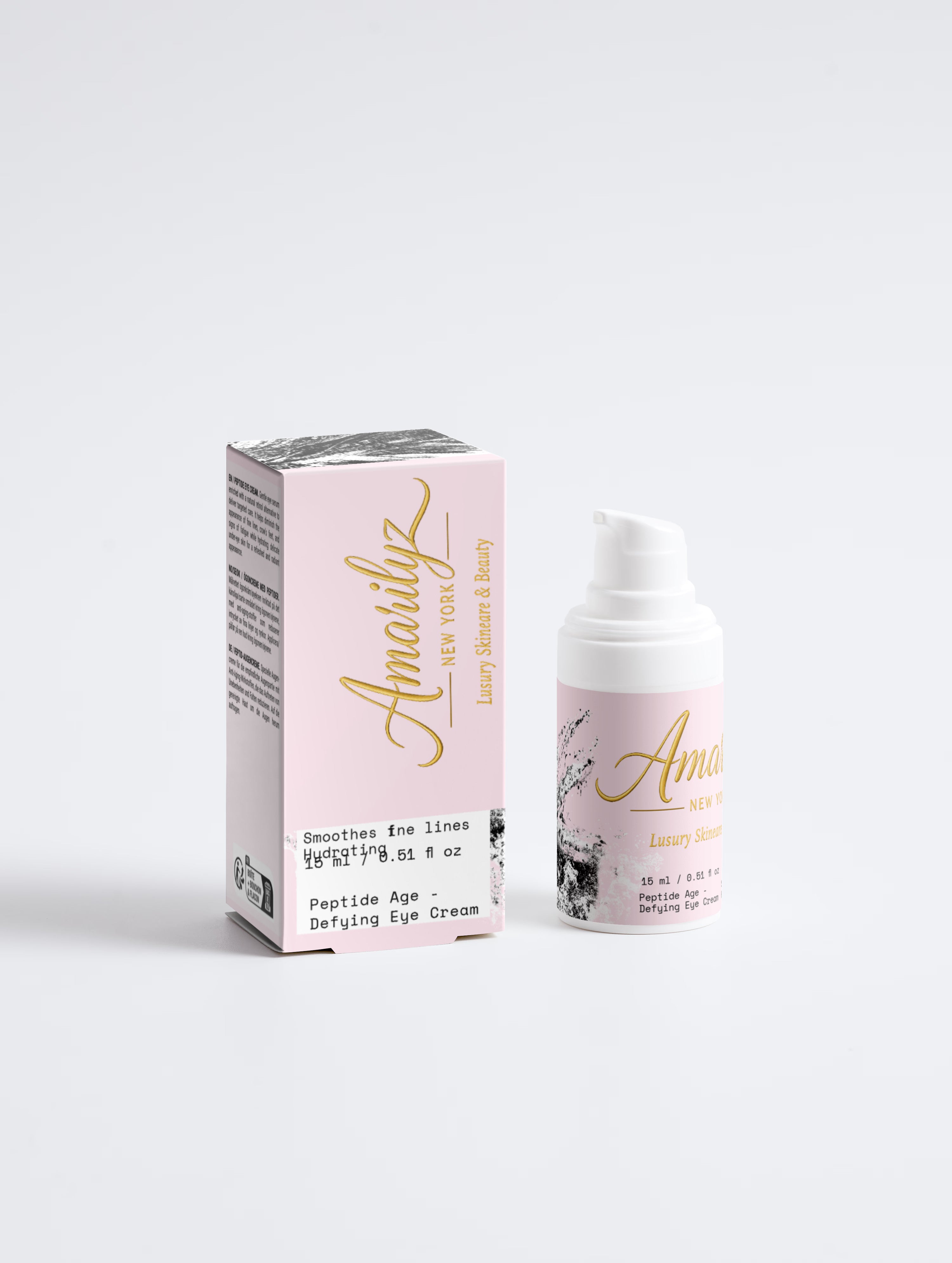 Peptide Age-Defying Eye Cream – Hexapeptide-11, Vitamin C & E, Firms & Brightens